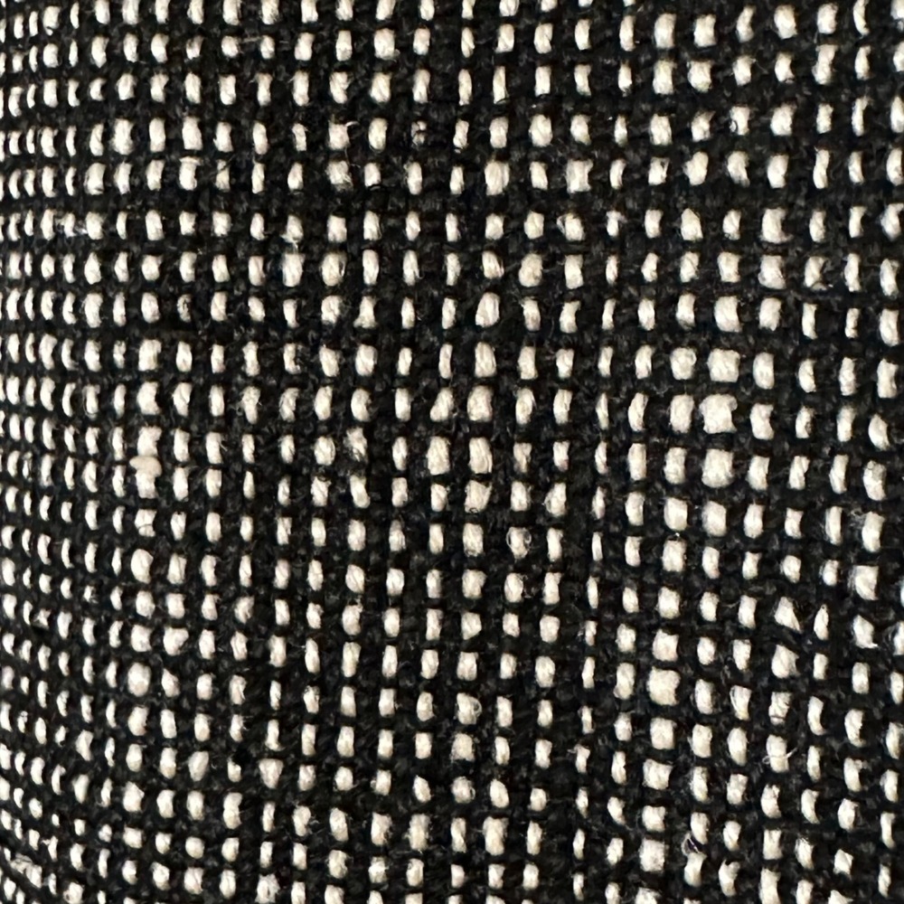 Vintage Silk Blazer Woven Tweed Jacket Black White Boxy Patch Pockets Size 6 - Picture 3 of 12
